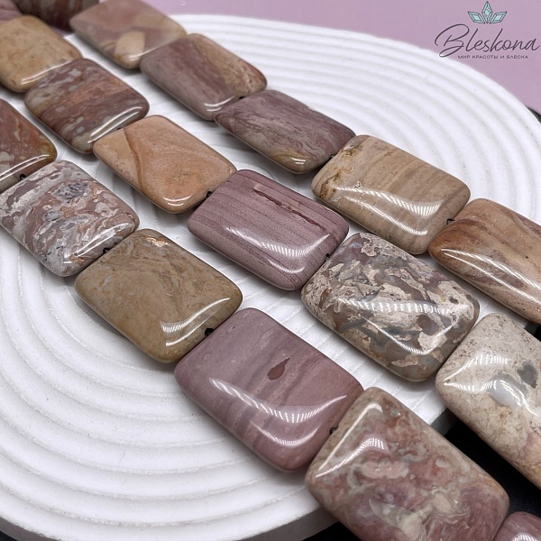 Агат Алашанский прямоугольник 35,5*25 мм