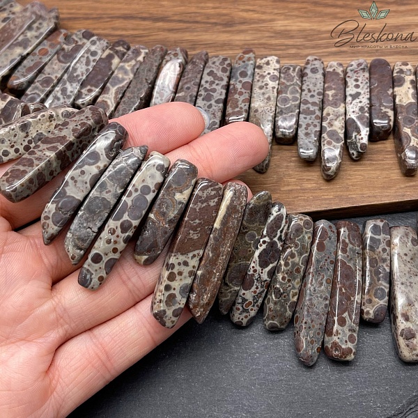 Черепаховый агат бруски (21-47)*(7-8,5) мм