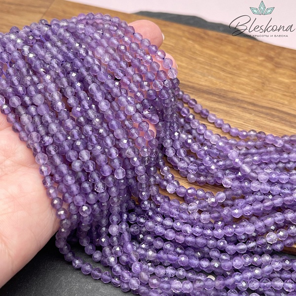 Аметист алмазная огранка №3 4 мм