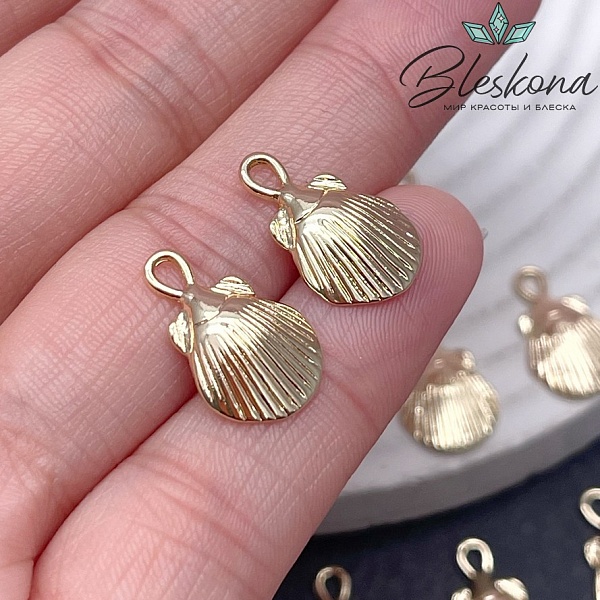 17*10,5 мм Цвет золото, Подвеска ракушка 