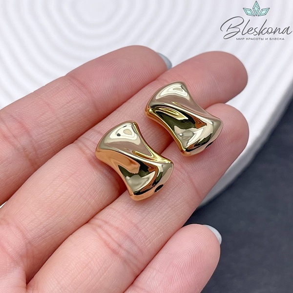 17,5*12 мм Цвет золото, Бусина крупная фриформ  