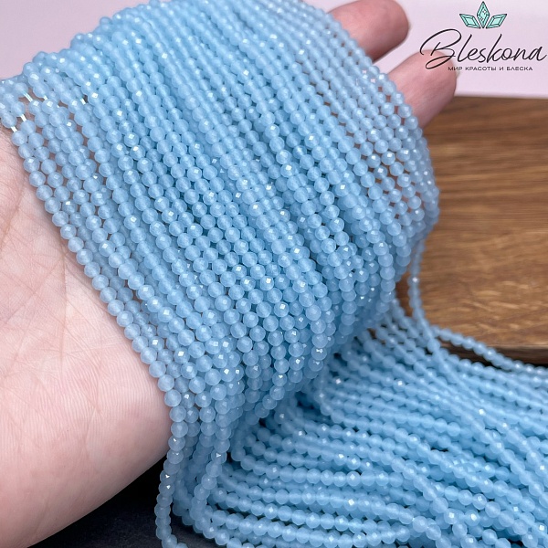 Лунный камень темно-голубой тонированный (имитация) 3 мм