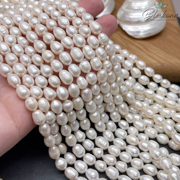 Жемчуг рис белый №1 7 мм 