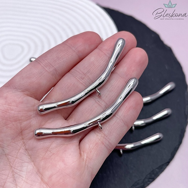 63*6 мм Цвет серебро, Бейл трубочка разъемное кольцо