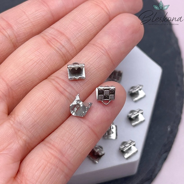 6*7 мм Цвет серебро, Зажим-Концевик для шнура 