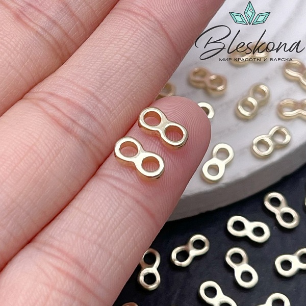 8,5*2 мм Цвет золото, Бусина-разделитель 2 ряда 