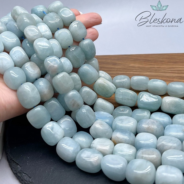 Аквамарин галтовка (15-18)*(12-14) мм