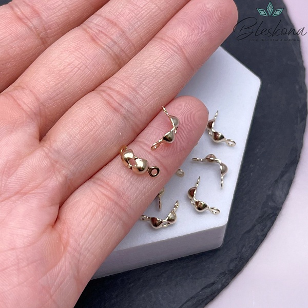 7,5*4 мм Цвет золото, Каллоты уп. 10 шт. 