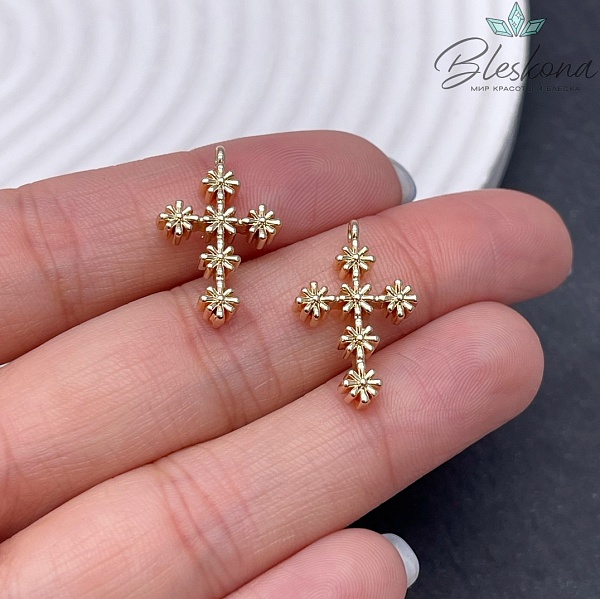 21*13,5 мм Цвет золото, Подвеска крест 