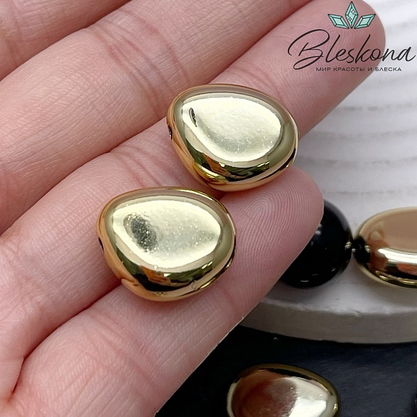 17*14,5 мм Цвет золото, Бусина фриформ