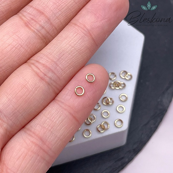 3,5*0,7 мм Цвет золото, Колечки уп. 1 гр. 