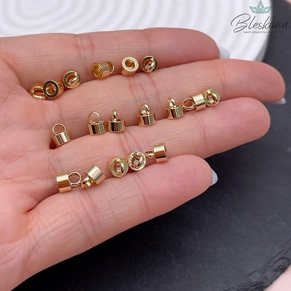 5,9*5 мм Цвет золото, Концевик гладкий 