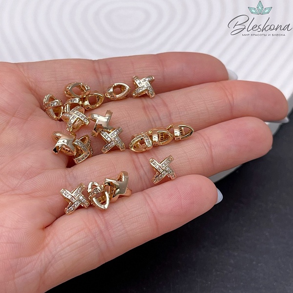 7 мм Цвет золото, Разделитель цирконы