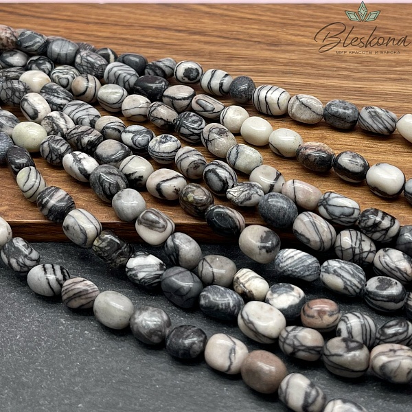 Яшма Зебра галтовка (8-10)*7 мм