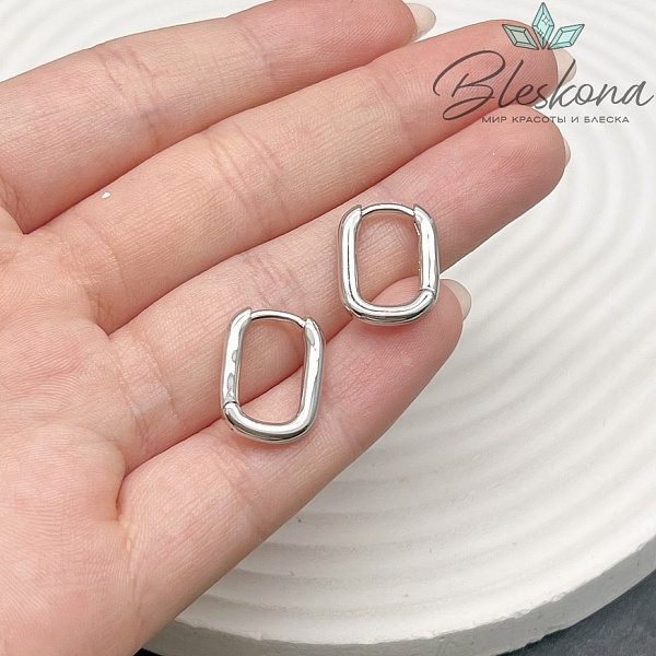 16*12 мм Цвет серебро, Швензы Конго Люкс овал