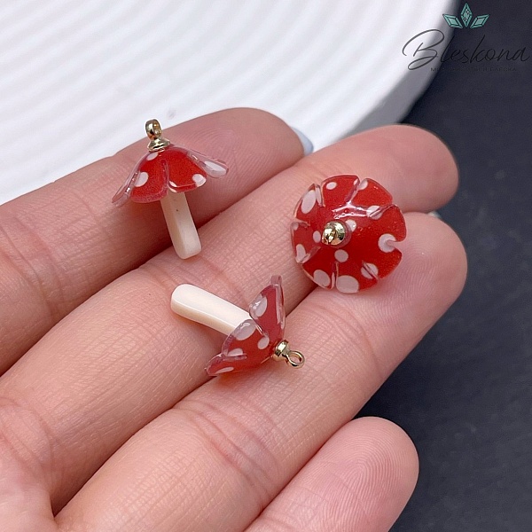 17*15 мм Цвет золото, Подвеска грибочек