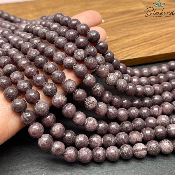 Оникс темно-лиловый 8,5 мм (кальцитовый)