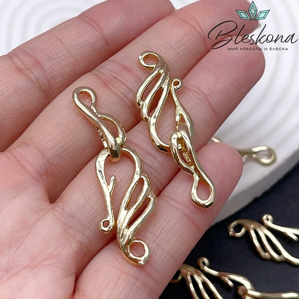 40*12,6 мм Цвет золото, Замок крючок