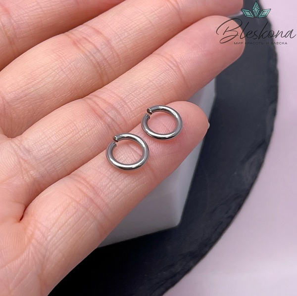 9*1,5 мм Цвет серебро, Колечки разъемные уп. 1 гр