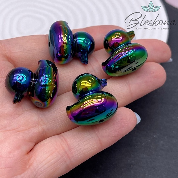 22*21 мм Бусина Уточка хамелеон №2