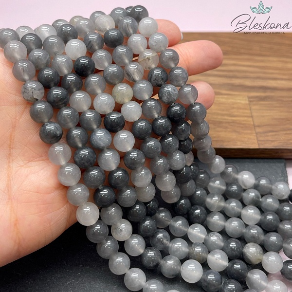 Кварц серый №1 (тонированный) 8 мм