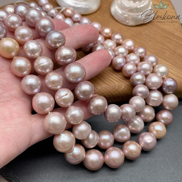 Жемчуг шар фиолетовый на увеличение 10-13,5 мм 