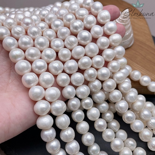Жемчуг шар белый 10,5 мм 